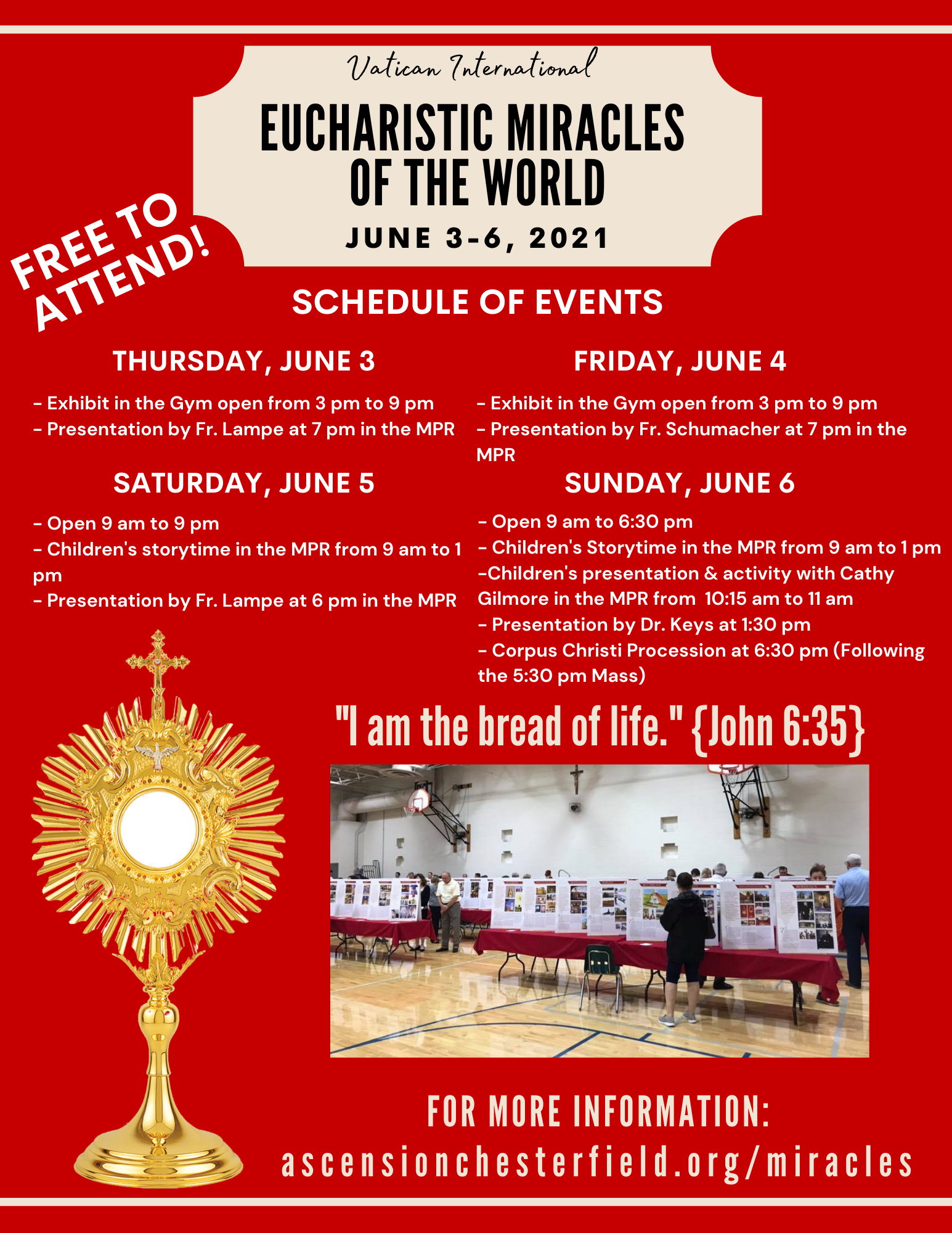 Vatican International Eucharistic Miracles of the World Exhibition